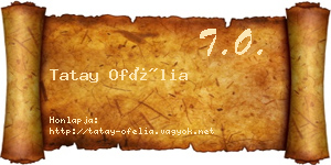 Tatay Ofélia névjegykártya